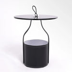 Elegant Round Tea Table with Modern Synthetic Leather Finish - Perfect for Living Room Decor fif-4509