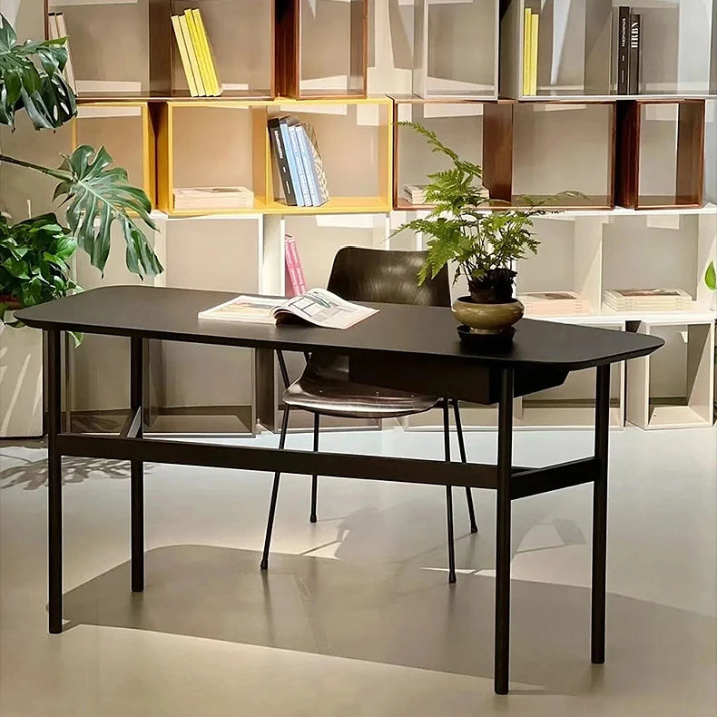 Compact Black Multi-Layer Table for Modern Home Office or Dining - Sleek Design, Perfect Fit fif-4511