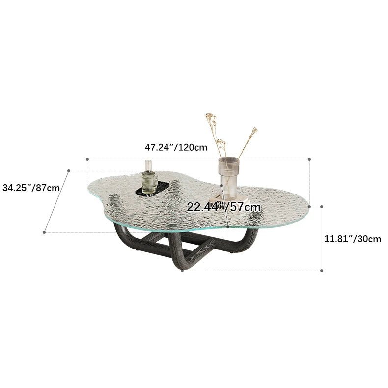 Elegant Ash Wood Tea Table with Tempered Glass Top - Modern Centerpiece for Your Living Room fif-4516