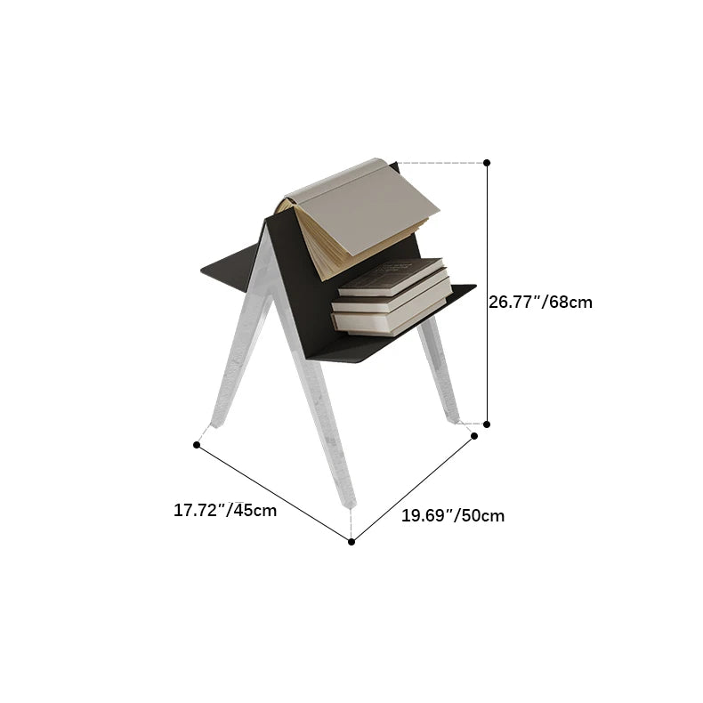 Acrylic Tea Table with Dual-Level Design – Modern Accent Piece for Living Room or Office fif-4518