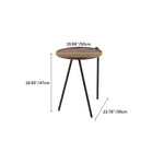 Modern Black Walnut Tea Table with Sleek Stainless Steel Legs - Perfect for Cozy Spaces fif-4527