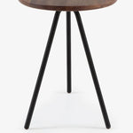 Modern Black Walnut Tea Table with Sleek Stainless Steel Legs - Perfect for Cozy Spaces fif-4527