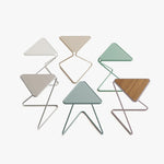 Elegant Triangle Tea Table with PU Leather Surface - Multi-layer Board Design fif-4528