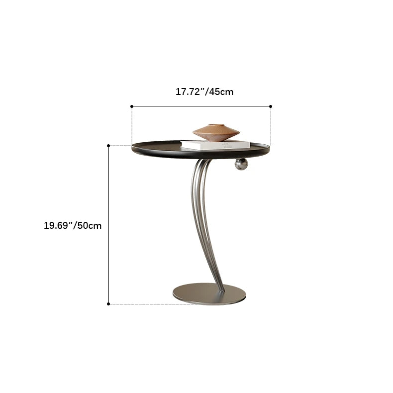 Compact Tea Table with Solid Wood and Stainless Steel Design - Modern Elegance for Your Living Space fif-4530