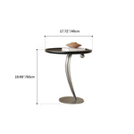 Compact Tea Table with Solid Wood and Stainless Steel Design - Modern Elegance for Your Living Space fif-4530