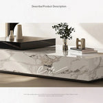 Stylish Sintered Stone Pine Coffee Table - Modern Design with Elegant Marble Finish fjd-4681