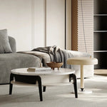 Stylish Marble and Pine Coffee Table - Modern Density Board Design for Chic Living Spaces fjd-4685