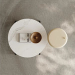 Stylish Marble and Pine Coffee Table - Modern Density Board Design for Chic Living Spaces fjd-4685