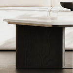 Stylish Density Board Stone Coffee Table for Modern Living Room Decor – Elegant Minimalist Design fjd-4686