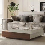 Elegant Sintered Stone Coffee Table with Modern Design - Stylish Living Room Centerpiece fjd-4687
