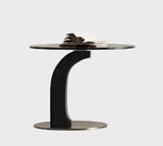 Stylish Tempered Glass Coffee Table Set with Ash Wood and Stainless Steel Base - Modern Living Room Accent Furniture fjd-4688