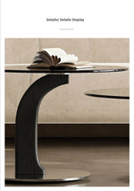 Stylish Tempered Glass Coffee Table Set with Ash Wood and Stainless Steel Base - Modern Living Room Accent Furniture fjd-4688