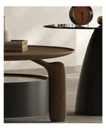 Elegant Sintered Stone Coffee Table with Pine Ash Wood and Tempered Glass - Modern Living Room Furniture with Storage Drawer fjd-4689