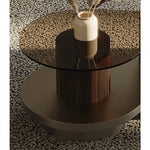 Modern Sintered Stone Coffee Table with Unique Design - Stylish Glass Top & Elegant Base fjd-4693