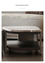 Elegant Marble Coffee Table Set | Modern Density Board & Stainless Steel Design | Stylish Living Room Centerpiece fjd-4694
