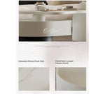 Sleek Modern Sintered Stone Pine Coffee Table with Unique Design and Storage Solutions for Contemporary Living Spaces fjd-4695