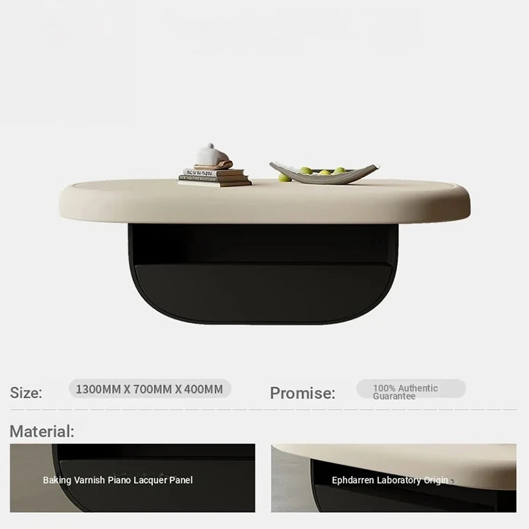 Modern Density Board Coffee Table with Solid Wood Base - Stylish Minimalist Design for Living Room fjd-4696