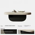 Modern Density Board Coffee Table with Solid Wood Base - Stylish Minimalist Design for Living Room fjd-4696