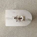 Stylish Stone Density Board Coffee Table with Storage - Modern Oval Design for Living Room fjd-4705