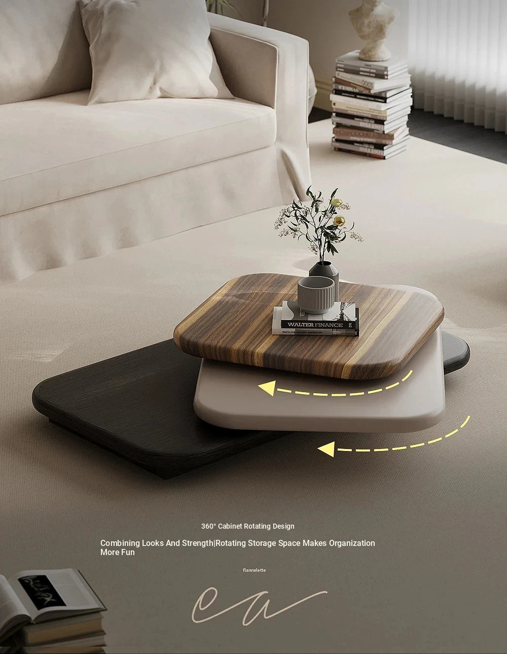 Stylish Density Board Coffee Table - Elegant Ash Wood Finish for Modern Living Room Décor fjd-4714