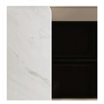 Modern Stone & Tempered Glass Coffee Table with Pine Density Board - Stylish Living Room Centerpiece fjd-4717