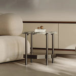 Stylish Marble and Stainless Steel Coffee Table – Modern Accents for Your Living Room fjd-4723