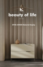 Stylish Modern Bedside Cupboard in Durable Density Board and Solid Wood – Sleek Nightstand for Your Bedroom Storage Needs fjd-4729