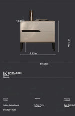 Stylish Modern Bedside Cupboard with Drawer - Solid Wood Top and Elegant Design fjd-4730
