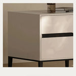 Stylish Modern Bedside Cupboard with Drawer - Solid Wood Top and Elegant Design fjd-4730