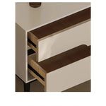 Stylish Modern Bedside Cupboard with Drawer - Solid Wood Top and Elegant Design fjd-4730