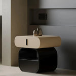 Sleek Modern Bedside Cupboard – Stylish Solid Wood & Density Board Design for Elegant Bedrooms fjd-4731