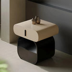Sleek Modern Bedside Cupboard – Stylish Solid Wood & Density Board Design for Elegant Bedrooms fjd-4731