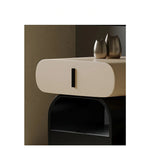 Sleek Modern Bedside Cupboard – Stylish Solid Wood & Density Board Design for Elegant Bedrooms fjd-4731
