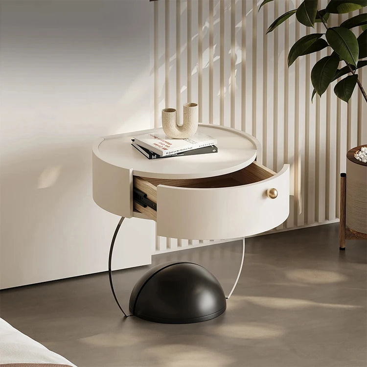 Elegant Modern Bedside Cupboard with Sleek Acrylic Base - Stylish Storage Solution for Your Bedroom fjd-4735