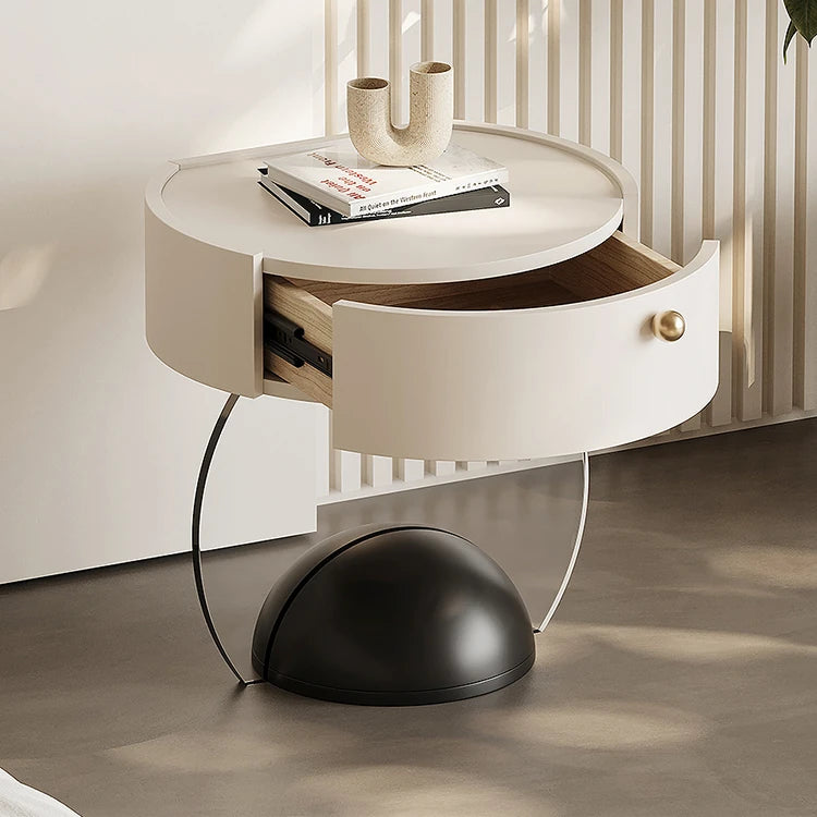 Elegant Modern Bedside Cupboard with Sleek Acrylic Base - Stylish Storage Solution for Your Bedroom fjd-4735