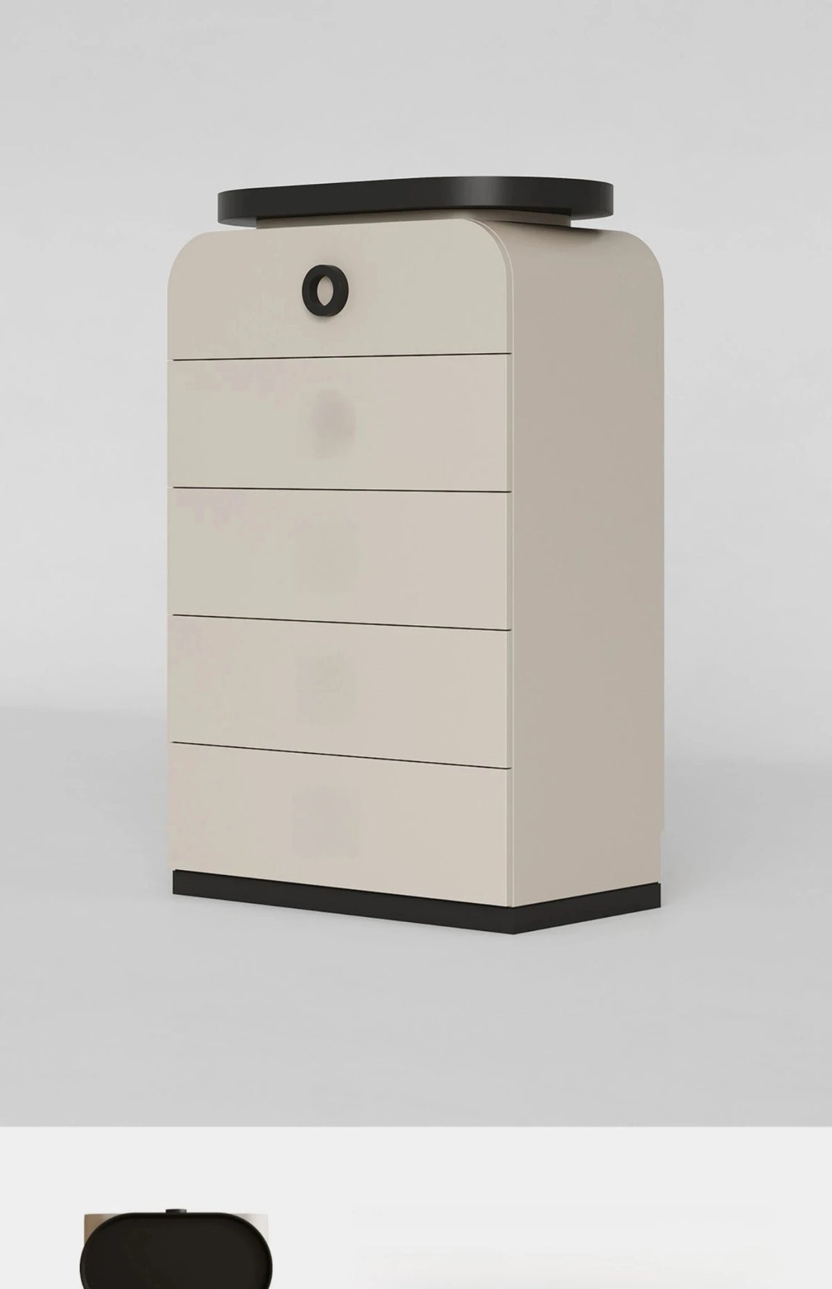Stylish Pine Cabinet with 5 Drawers - Modern Storage Solution for Your Home fjd-4739