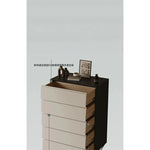 Stylish Pine Stainless Density Board Cabinet with 5 Drawers - Modern Storage Solution for Your Home fjd-4740