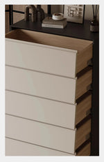 Stylish Pine Stainless Density Board Cabinet with 5 Drawers - Modern Storage Solution for Your Home fjd-4740
