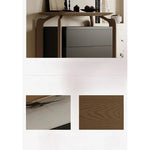 Stylish Sintered Stone and Pine Walnut Cabinet for Modern Interiors - Space-Saving Design with Ample Storage fjd-4741