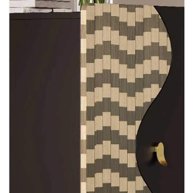 Elegant Modern Cabinet with Density Board and Stainless Steel Accents - Stylish Storage Solution fjd-4742