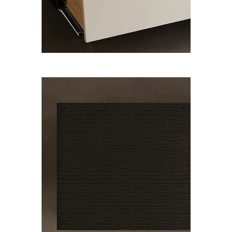 Stylish Density Board Cabinet with Stainless Pine Accents - Modern 6-Drawer Storage Solution for Home Décor fjd-4744