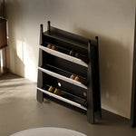 Stylish Ash Wood Density Board Cabinet with Modern Design and Gold Accents - Perfect for Any Room! fjd-4746