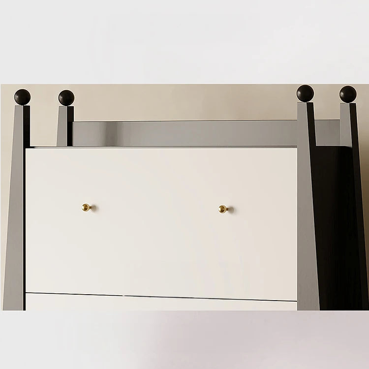 Stylish Ash Wood Density Board Cabinet with Modern Design and Gold Accents - Perfect for Any Room! fjd-4746