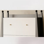 Stylish Ash Wood Density Board Cabinet with Modern Design and Gold Accents - Perfect for Any Room! fjd-4746