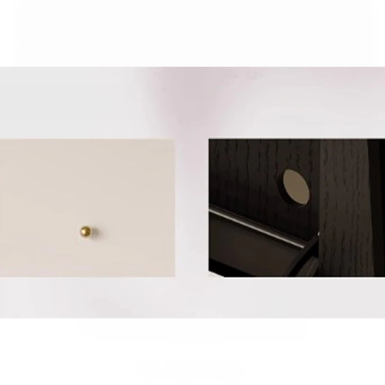 Stylish Ash Wood Density Board Cabinet with Modern Design and Gold Accents - Perfect for Any Room! fjd-4746