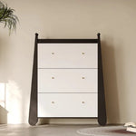 Stylish Ash Wood Density Board Cabinet with Modern Design and Gold Accents - Perfect for Any Room! fjd-4746