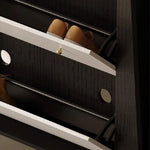 Stylish Ash Wood Density Board Cabinet with Modern Design and Gold Accents - Perfect for Any Room! fjd-4746