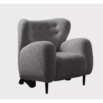 Cozy Faux Lambswool Armchair with Stainless Steel Legs - Stylish Accent Chair for Modern Living Rooms fjd-4747