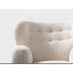 Cozy Faux Lambswool Armchair with Stainless Steel Legs - Stylish Accent Chair for Modern Living Rooms fjd-4747