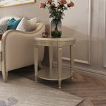 Elegant Tempered Glass and Solid Wood Coffee Table – Stylish Living Room Accent Piece fjfn-5274